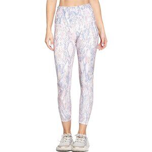 EVCR High Waisted Leggings 7/8 Length Athletic Tummy Control Yoga Snake Skin Med